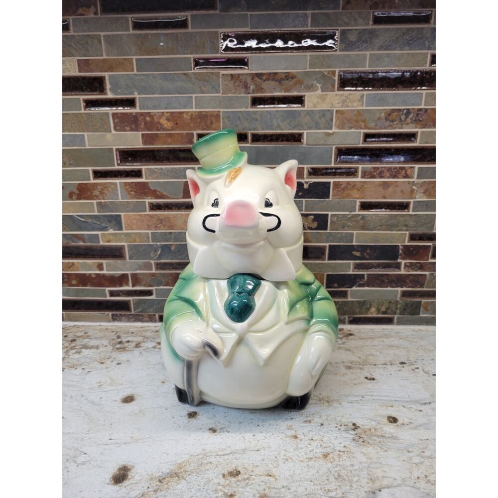 Vintage Cookie Jar 2004 American Retro Inc USA W7 Pig Tuxedo